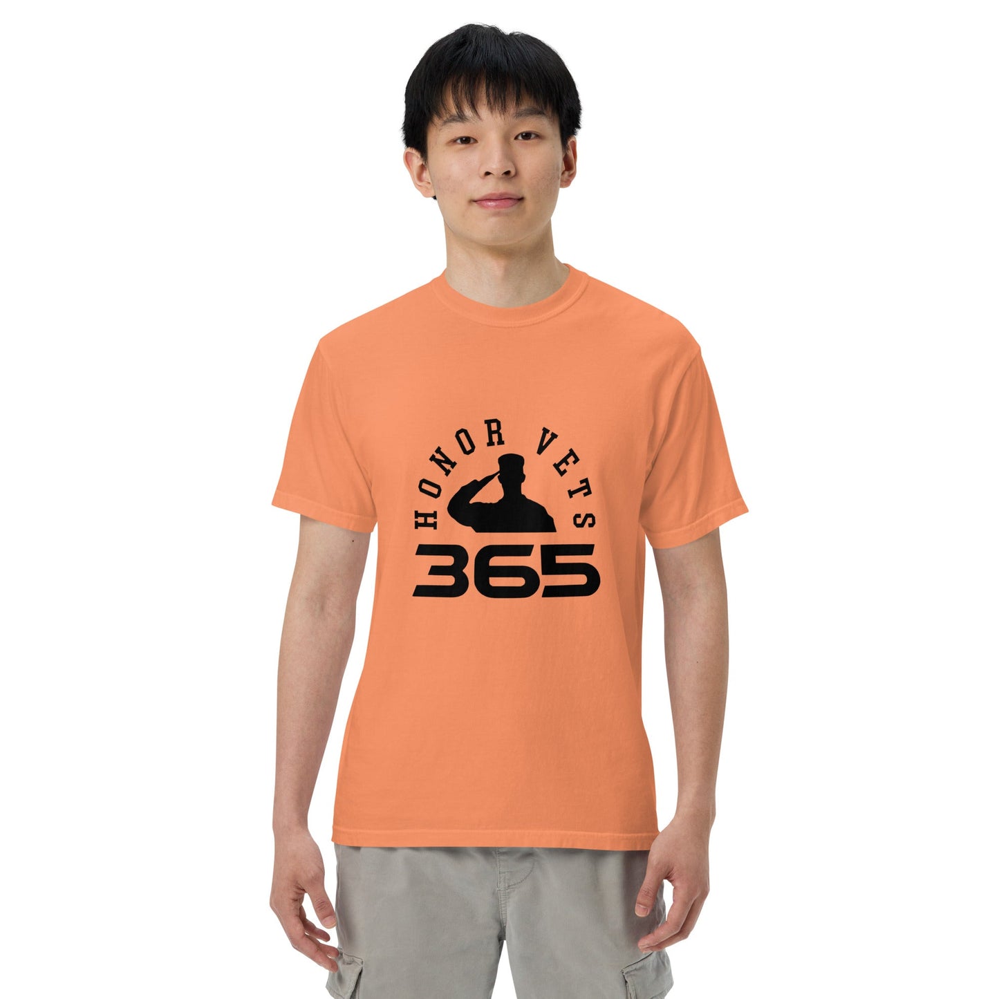 Men’s garment - dyed heavyweight t - shirt - Honorvets365