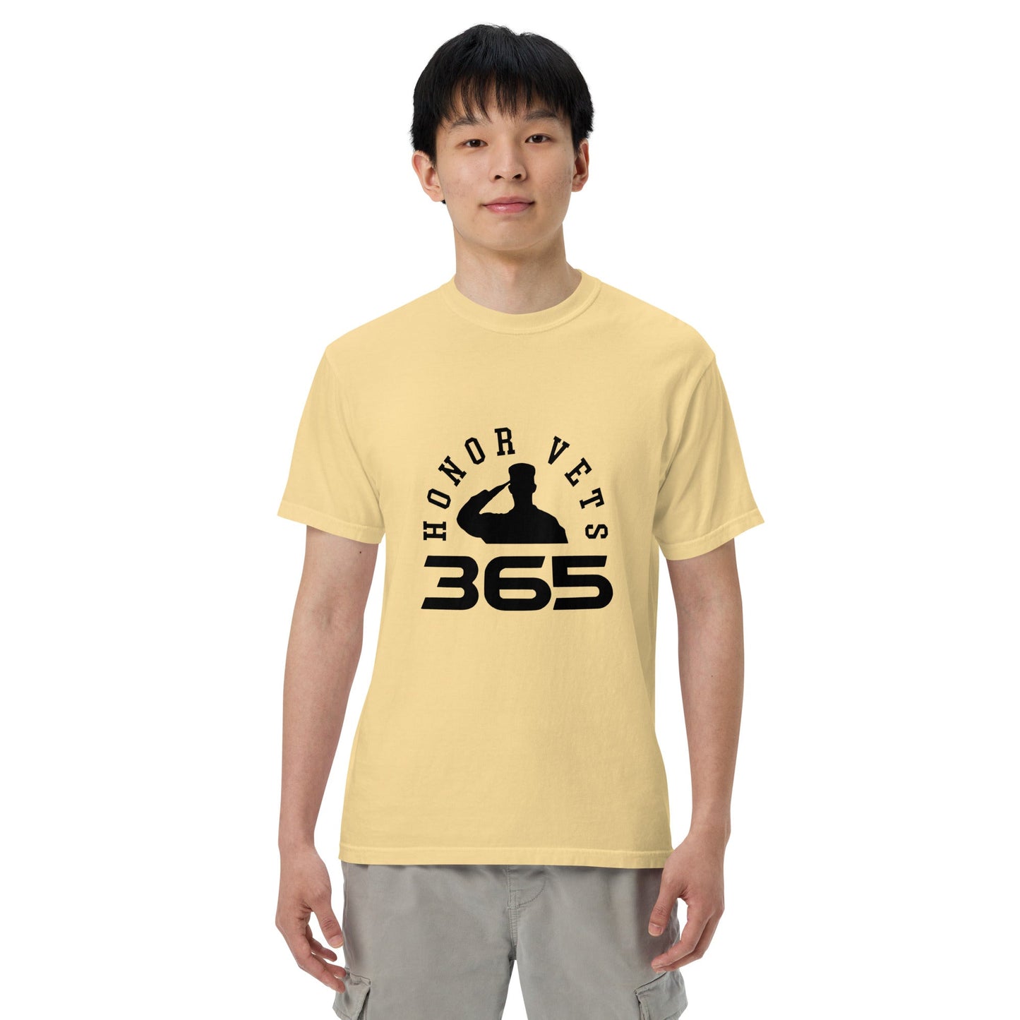 Men’s garment - dyed heavyweight t - shirt - Honorvets365